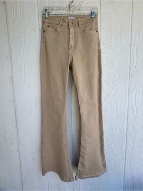 🤎High-Rise Flare Jeans in Khaki - Women